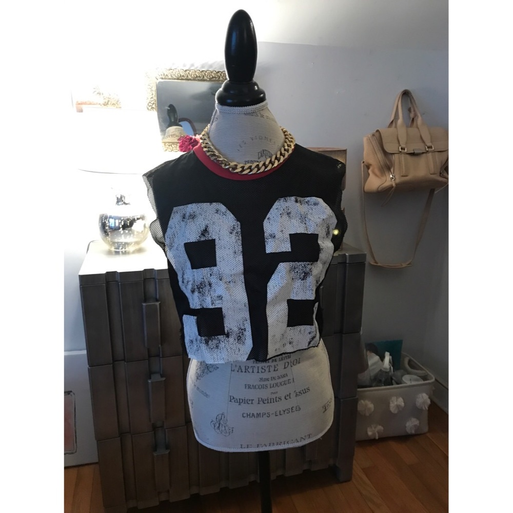 Project Social T mesh crop top.